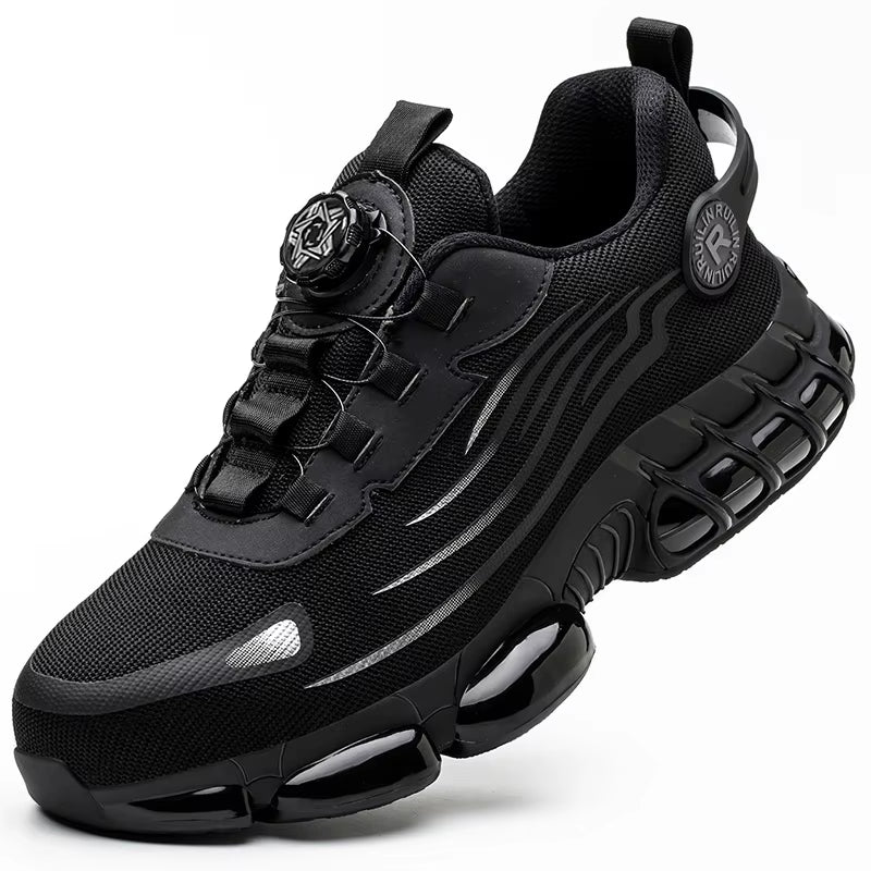 Men'S Safety Shoes Protection and Elastic Safety Boots Fashionable Casual Shoes Breathable Odor Protection Men'S Work Shoes
