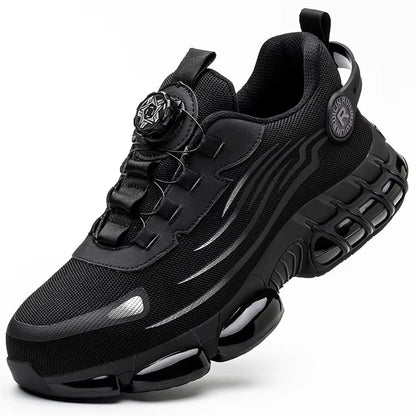 Men'S Safety Shoes Protection and Elastic Safety Boots Fashionable Casual Shoes Breathable Odor Protection Men'S Work Shoes